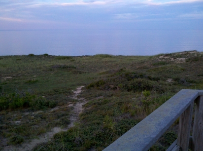 looking out to the beach