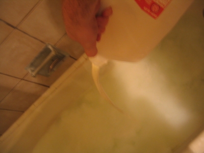 complex chemistry at work (hot water+cold milk=warmish milkwater)