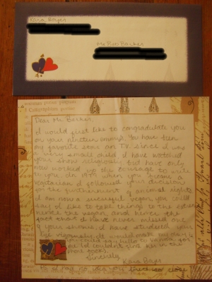 The Letter, and envalope