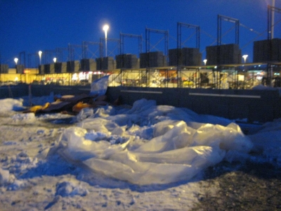 Inside the construction site