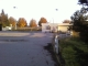 By the parking lot