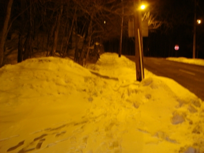 Fine, I'll walk throuugh the snow-drift, I don't care.