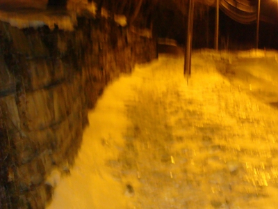 Fortunately some schoolkids walk this way too, making just ever so slight a path.