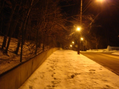 My house is almost in sight, just over that crest.  Note that the weird sepia tone of the sky is the natural color for this part of the Wasteland.