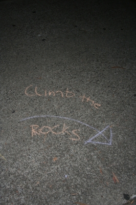 climb the rocks
