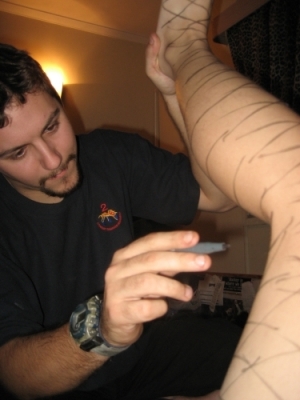 connecting the sides.