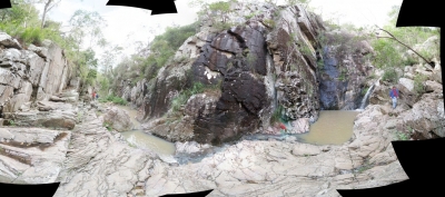 A waterfall pool about 10kms from Mt Barney.