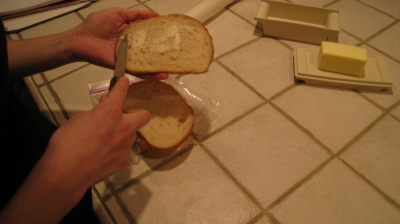 Grilled Cheese craftswoman at work