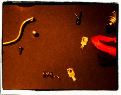 At the bottom, the only piece that broke.