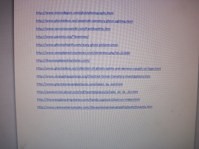 Links to various ghost websites Links to various ghost websites
