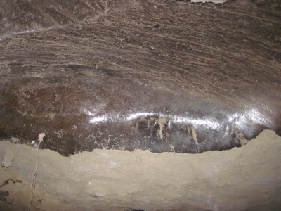 Ice, above our heads.