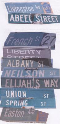 La Flaneuse, street sign style