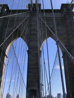 Bet drivers can't tell what year the bridge was done.