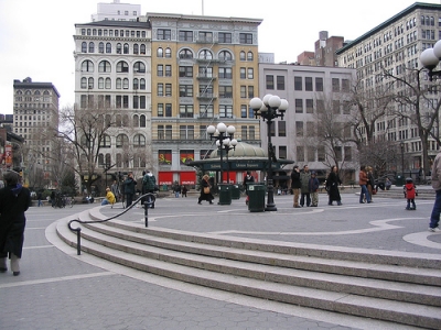 The placed photos: Union Square