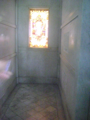Inside of Bixey Mausoleum