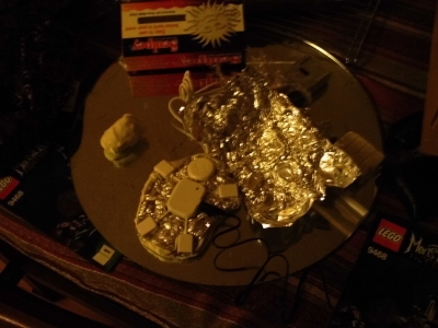 Tin foil and polymer sandwich: bottom half