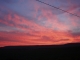 The sun set