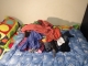 The unfolded load of laundry