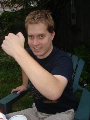 Lolbrarian's brother shows off his decidedly un-gothic tan.