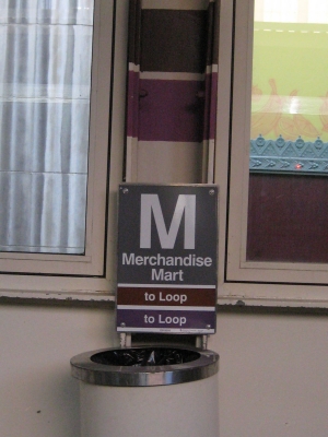 (Brown/Purple) Merchandise Mart to Loop