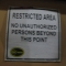 No Unauthorized Persons!