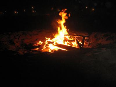 the fire