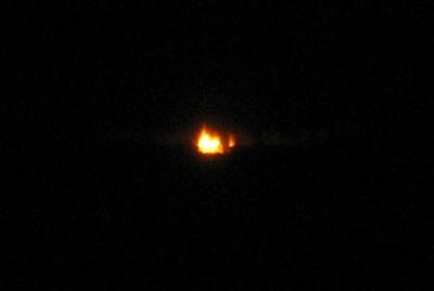 the fire