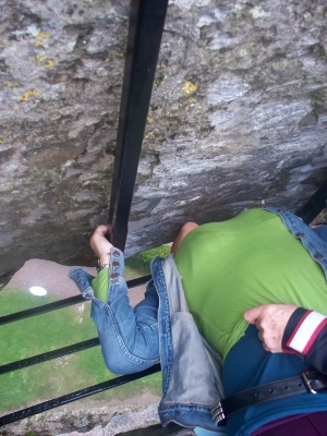 finally me kissing the stone hehe..like i need to