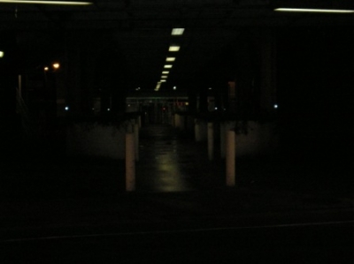 Western stop from two blocks away under El tracks