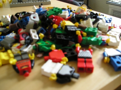 decapitated Lego corpses