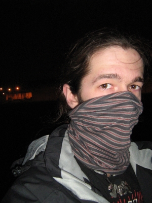 Lights of the prison behind me