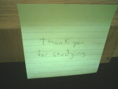 thank you for studying