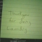 thank you for doing laundry