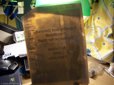My improvised light box