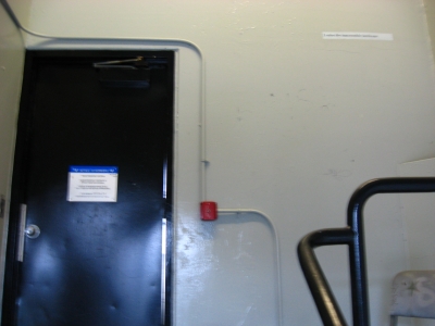 The door to the roof in Wurster Hall...