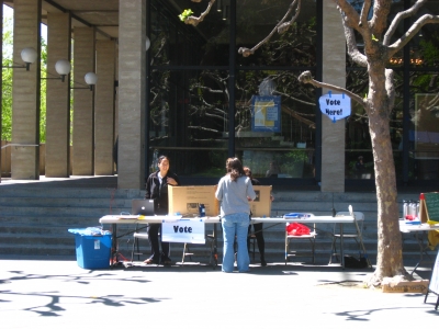 First Voting station. First Voting station.