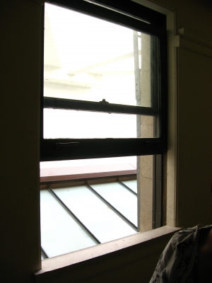 The ladder out the window...