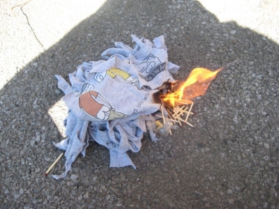 ...I set fire to it...