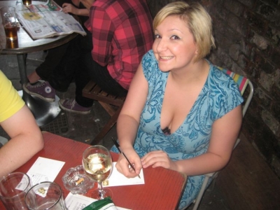 One of our willing stranger collaborators.