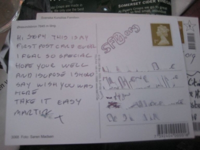 The completed message for MonkeyBoy Dan's. The completed message for MonkeyBoy Dan's.