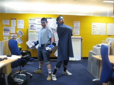 Captain 'Credit' Crunch and The Blue MadMan unite!