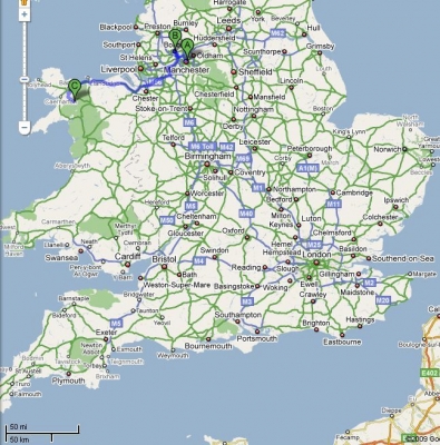 My route for the day...