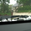 Hail on the windshield