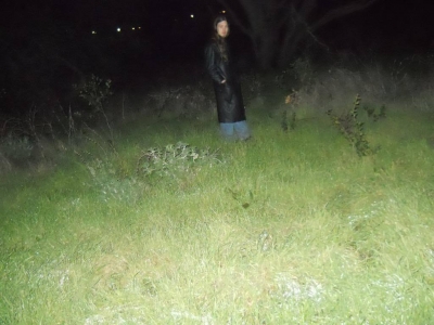 Back on soil. Suspected Tirius was going to try to get me to cross the creek. Jackass.