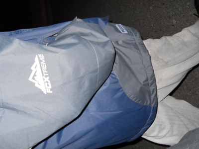 Fettucini kicked something, the skittering sound was interesting.