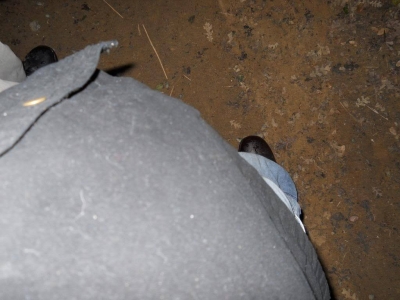 Odd dirt. Wet and squishy up top, but if you dig in a little, it becomes solid and steadfast.