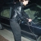 Wednesday ties a car to a tree...