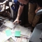 Spray glue for the green paper