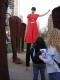 10-foot tall woman shows the way