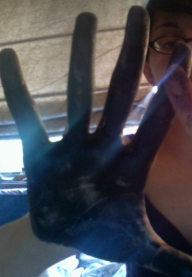 my hands post paintage